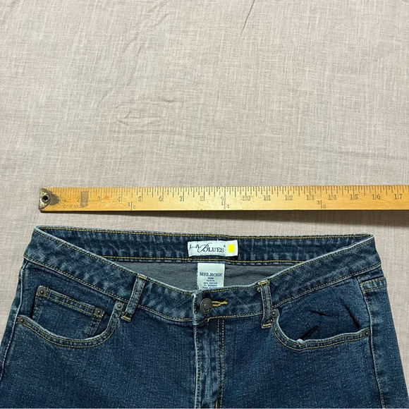 Vintage 90s LA Blues Women’s Size 10 Flare Jeans Medium Faded Wash Boot Cut Y2K - Picture 3 of 6